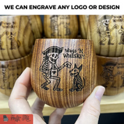 Charred Oak Whiskey Cup Custom Name