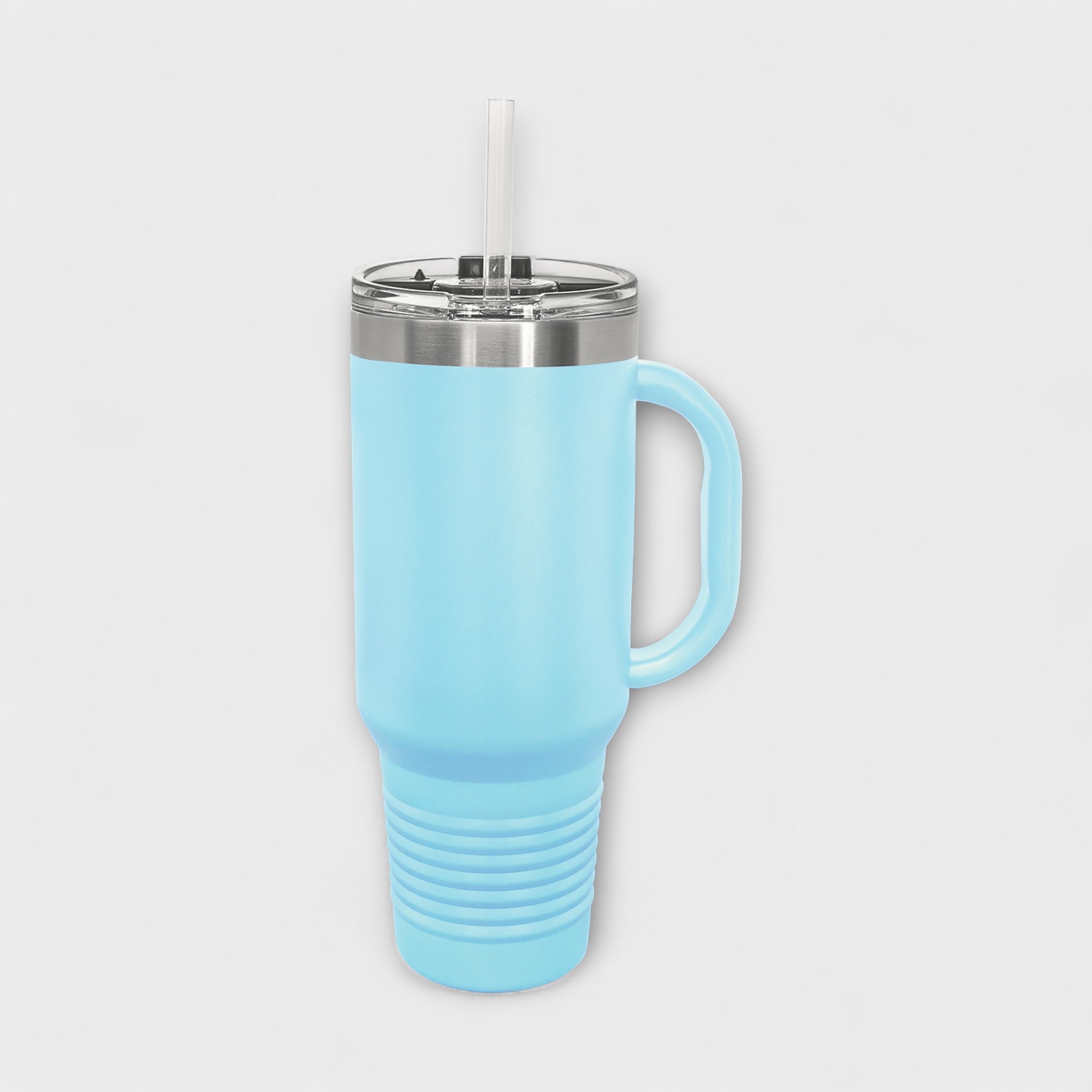 Light blue 40 oz Tumbler with Handle
