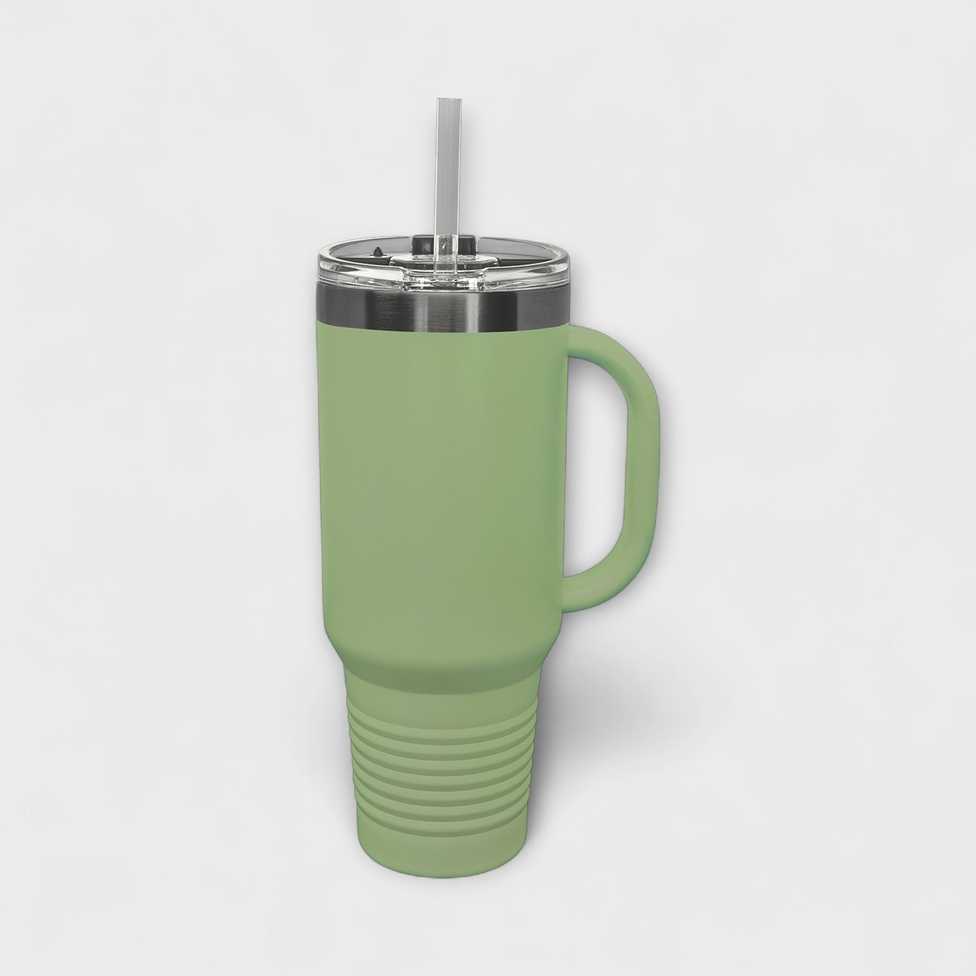 Summer Sage 40 oz Tumbler with Handle with Ghost Black Ring