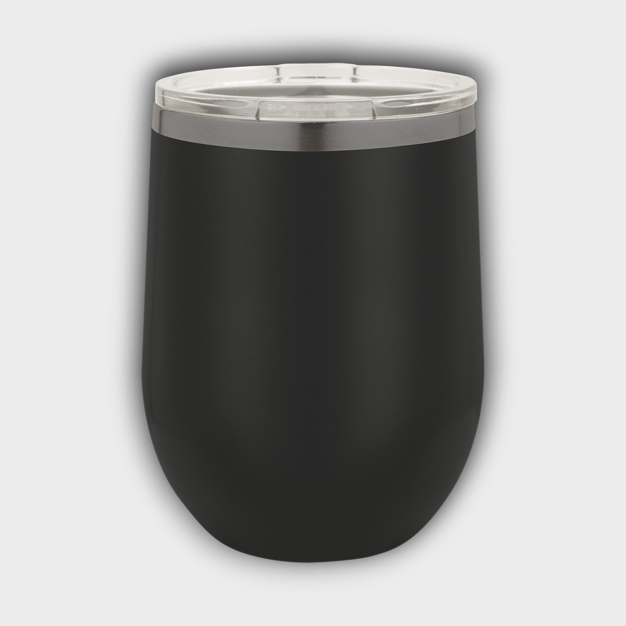 Black 12oz Wine Tumbler with Ghost Black Ring