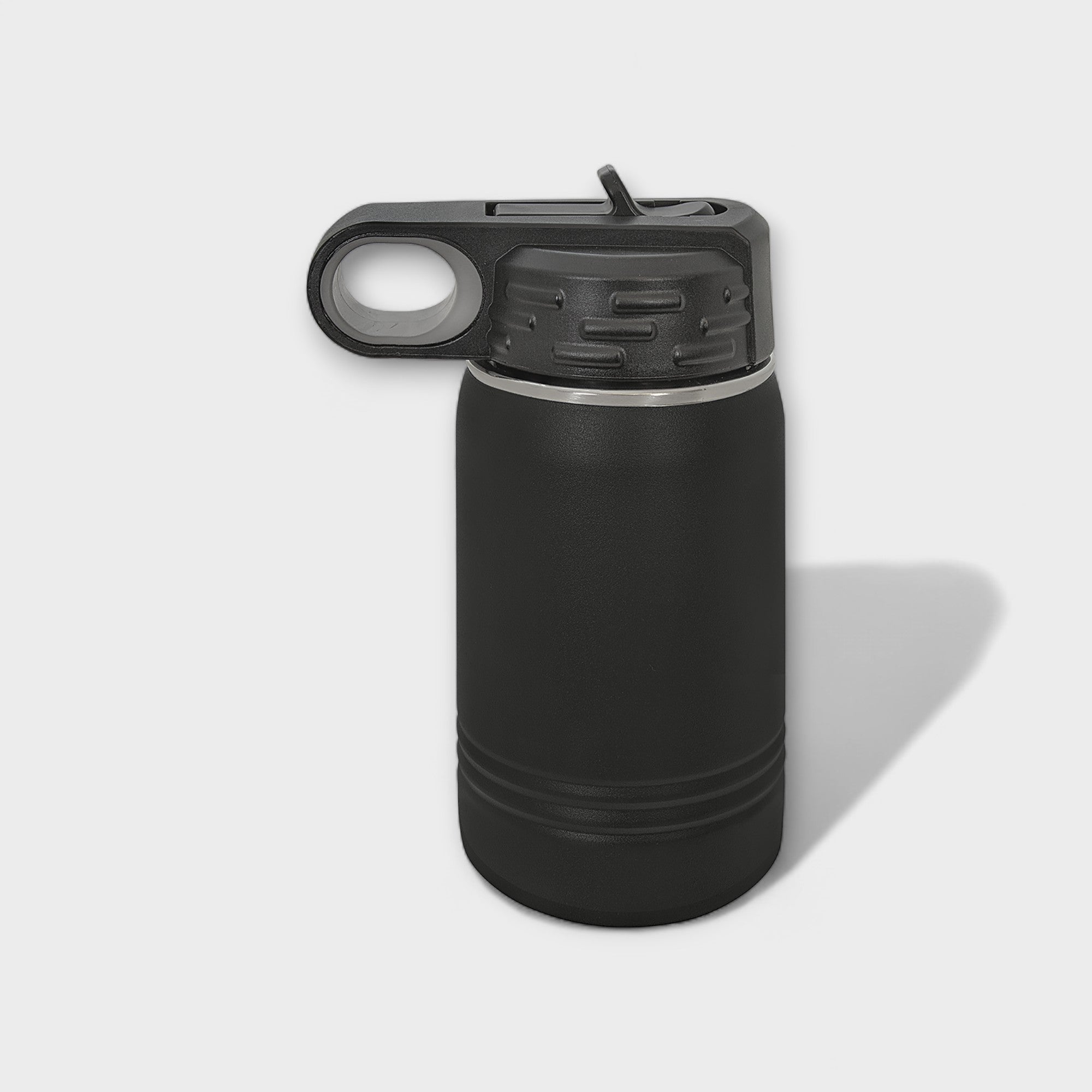 Black 12 oz Water Bottle