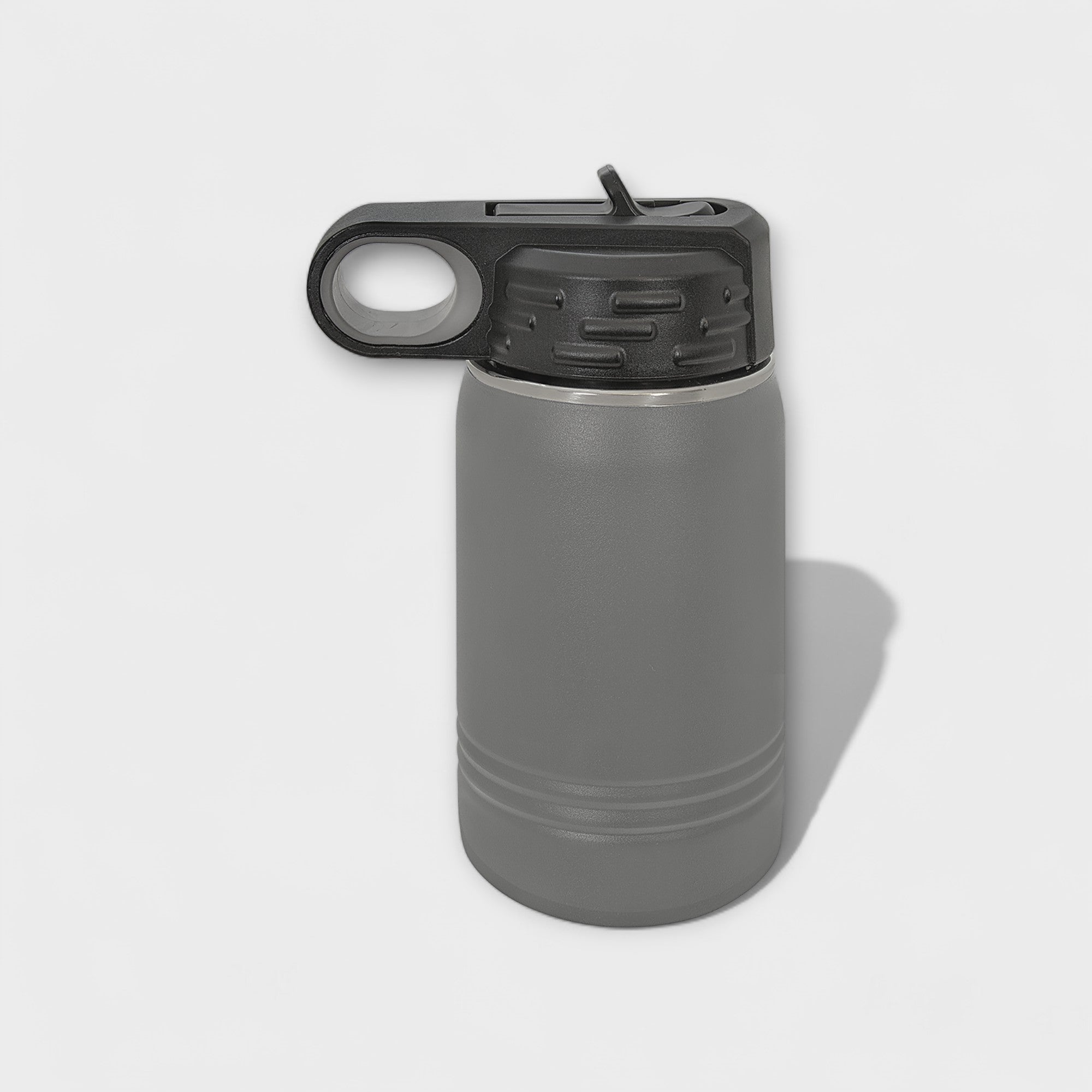 Dark Gray 12 oz Water Bottle