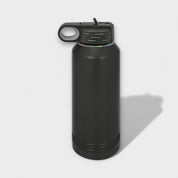 Black 32 oz Water Bottle with Prism Ring