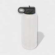 White 32 oz Water Bottle with Prism Ring