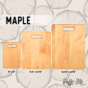 Maple Cutting Board Size Chart 