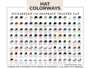 Leather Patch Hat Colorways Chart