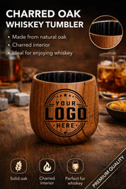 Charred Oak Whiskey Cup Custom Name