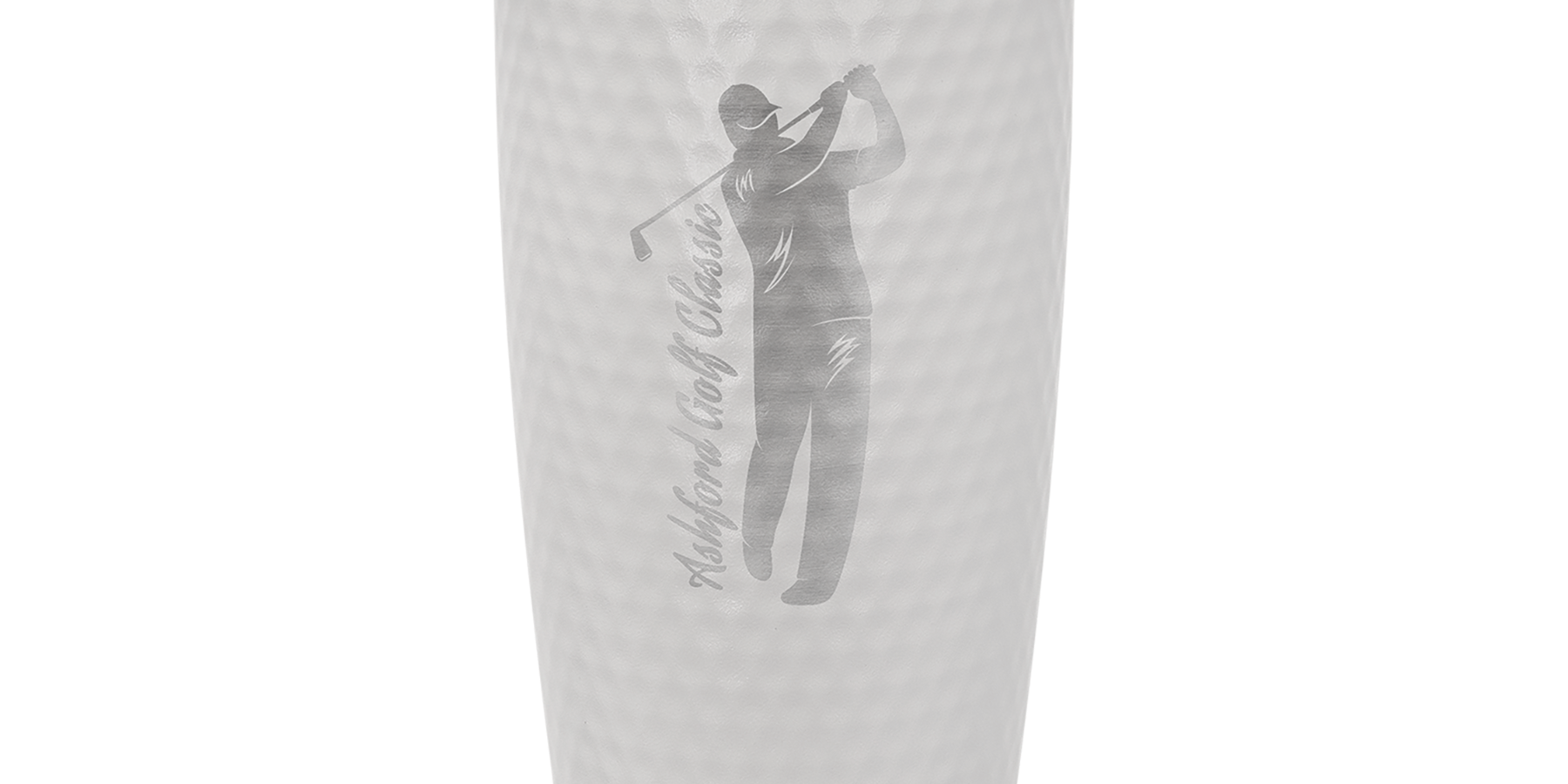 Personalized Stainless steel golf ball textured tumbler with golf-themed custom design 
